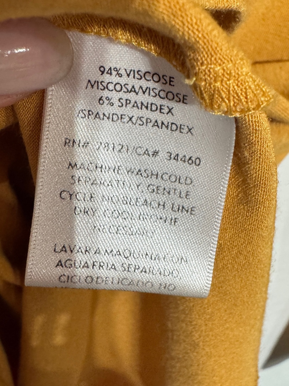 Eileen Fisher Long Sleeve Crewneck Tee in Mustard - Picture 7 of 7